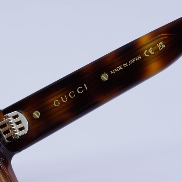 Gucci GG1518O 002 Eyeglasses Havana 51mm Square Frame - Picture 7 of 11